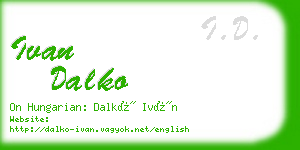 ivan dalko business card